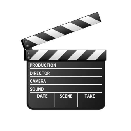 Board, Produktion, Regie, Kamera, Datum, Szene, nehmen, schwarz, weiß Roberto1977 - Dreamstime