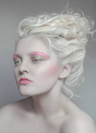 Make-up, rosa, haar, blond, frau Flexflex - Dreamstime