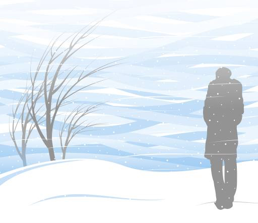 Winter, Schnee, Person, Mann, blizzard, baum Akvdanil