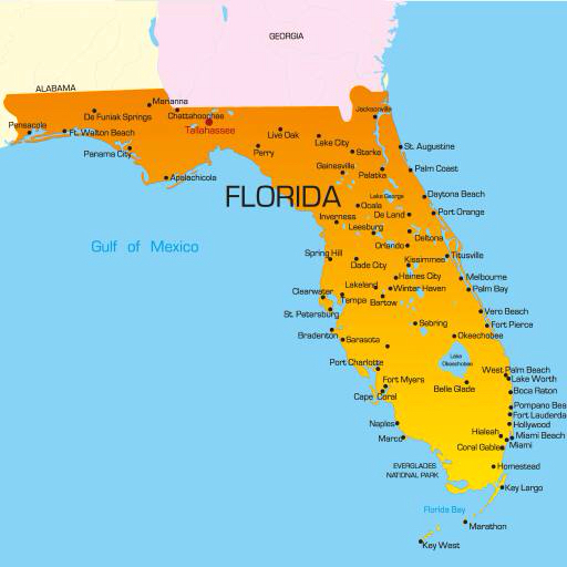 Staat, Land, Vereinigte Staaten, Florida, Karte Ruslan Olinchuk (Olira)