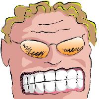 Pixwords Das Bild mit Zähne, ein Mann, Brille, Haare, blond Robodread - Dreamstime