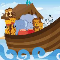 Pixwords Das Bild mit Boot, noah, Wasser, Tiere, Meer Artisticco Llc - Dreamstime