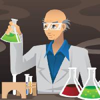wissenschaftler, chemiker, Flaschen, grün, rot, mix Artisticco Llc - Dreamstime