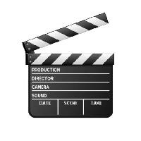 Board, Produktion, Regie, Kamera, Datum, Szene, nehmen, schwarz, weiß Roberto1977 - Dreamstime