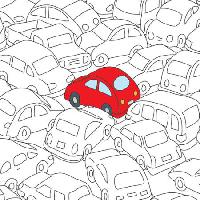 Pixwords Das Bild mit rot, Auto, Marmelade, Verkehrs Robodread - Dreamstime