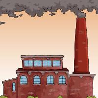 Pixwords Das Bild mit Rauch, Fabrik, Gebäude Dedmazay - Dreamstime