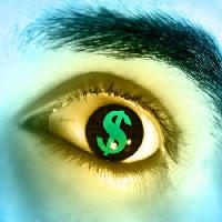Pixwords Das Bild mit geld, dollar, Auge, Augenbraue Andreus - Dreamstime