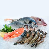 Pixwords Das Bild mit Fisch, Meeresfrüchte, Lebensmittel, Eis, in Scheiben schneiden, Krabben Alexander  Raths - Dreamstime