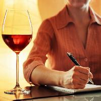 Glas, Wein, Hand, Bleistift, Kugelschreiber, Schreib, Person, eine Frau Efired