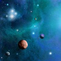 Pixwords Das Bild mit kosmos, raum, Planeten, Sonne Dvmsimages  - Dreamstime