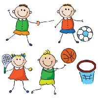 Pixwords Das Bild mit Kinder, Sport, Fußball, Tennis, Basketball Aliona Zbughin - Dreamstime