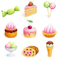 Pixwords Das Bild mit Kuchen, Süßigkeiten, Süßigkeiten, Eis, Cupcake Rosinka - Dreamstime